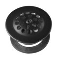 Westbrass 1-1/2” Bath Drain W/ Grid and Screw in Powdercoated Black D3311-C-62